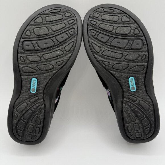 BZees Dolce Back Floral Mules Wedge Clogs Sz 7.5 W Wide Comfort Slip On Shoes - Picture 7 of 15